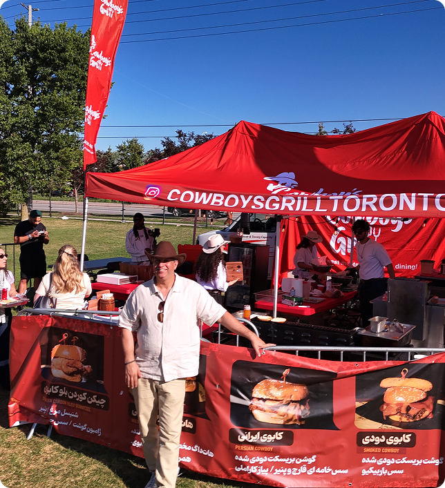 Cowboys Grill catering event outdoors